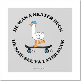 Skater Duck Posters and Art